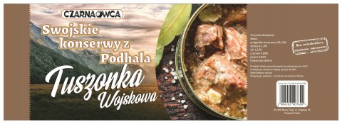 KONSERWA TUSZONKA WOJSKOWA MIĘSNA WIEPRZOWA 800g